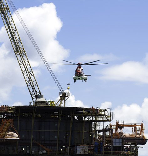 Columbus Helicopter Oil Rig